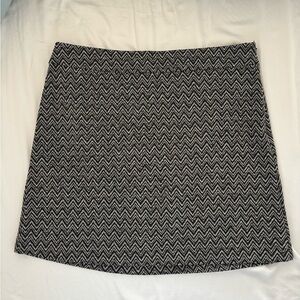 NWT Grey and Black Loft Skirt Sz 12